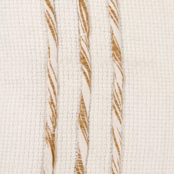 Pillows-Kirkland's Home Gold And Ivory Color Block Pillow Gold/Ivory
