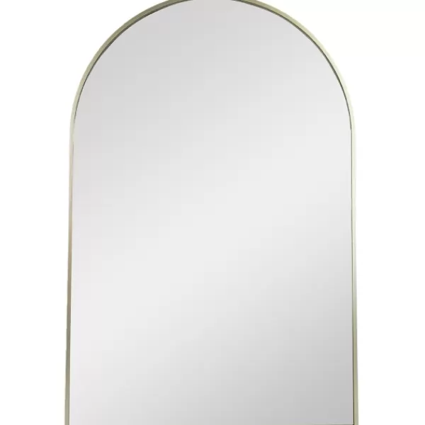 Decorative Mirrors-Kirkland's Home Gold Arch Frame Modern Wall Mirror