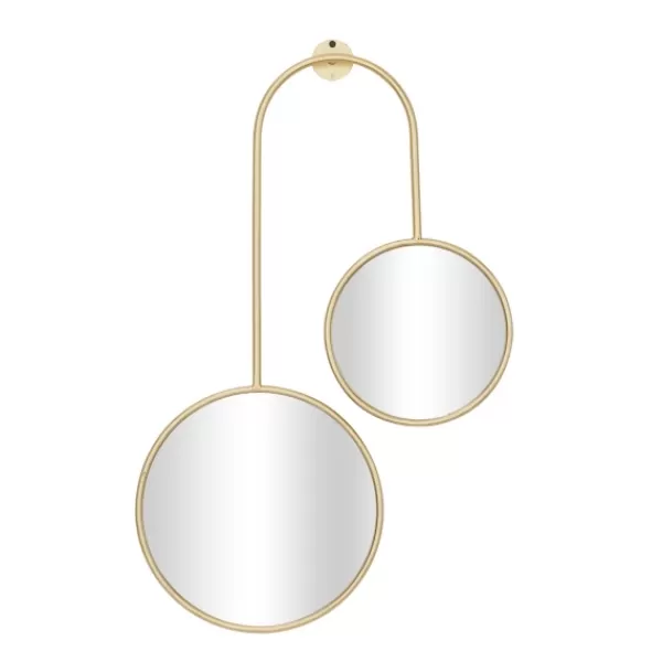 Decorative Mirrors-Kirkland's Home Gold Ingrid Metal Modern Wall Mirror