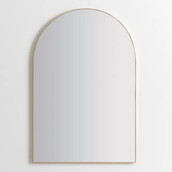 Framed Mirrors-Kirkland's Home Gold Linear Arch Wall Mirror