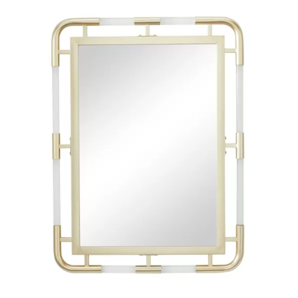 Decorative Mirrors-Kirkland's Home Gold Metal Brielle Wall Mirror