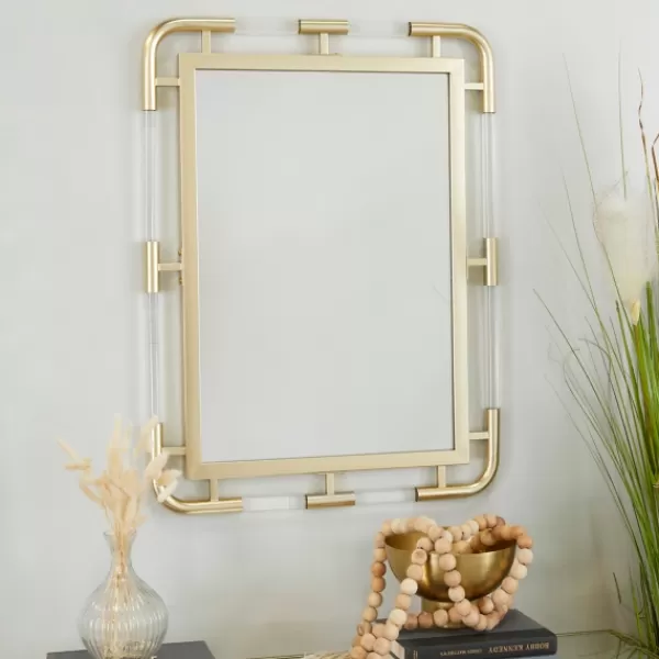 Decorative Mirrors-Kirkland's Home Gold Metal Brielle Wall Mirror