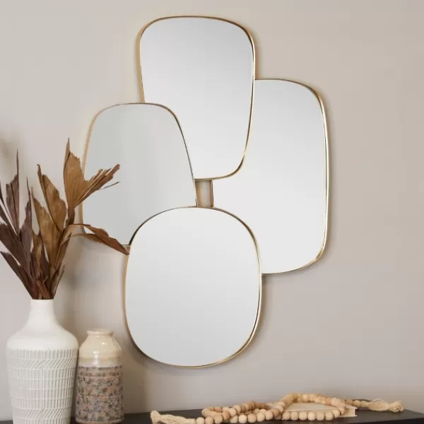 Decorative Mirrors-Kirkland's Home Gold Metal Caspian Wall Mirror