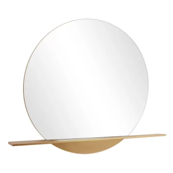 Decorative Mirrors-Kirkland's Home Gold Metal Emery Mirror With Shelf