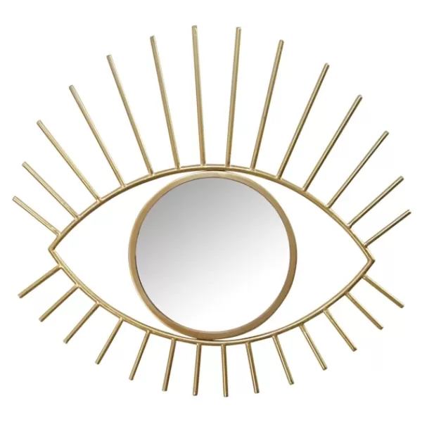 Decorative Mirrors-Kirkland's Home Gold Metal Eye Wall Mirror