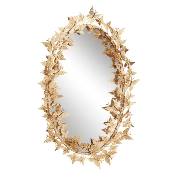 Decorative Mirrors-Kirkland's Home Gold Metal Layered Butterflies Framed Mirror