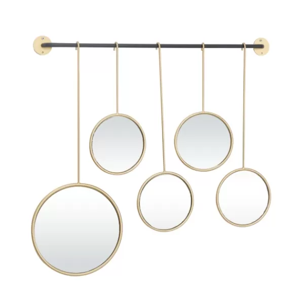 Decorative Mirrors-Kirkland's Home Gold Metal Ophelia Hanging Wall Mirror