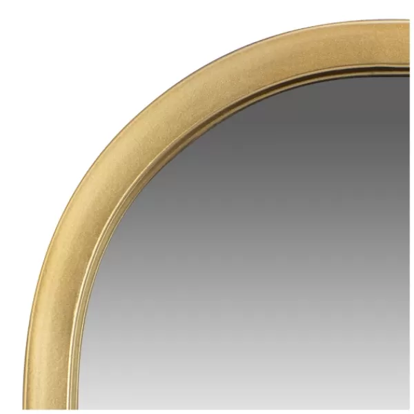 Decorative Mirrors-Kirkland's Home Gold Metal Rounded And Pointed Rectangular Mirror