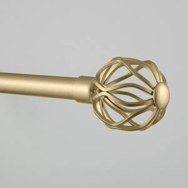 Curtain Rods & Hardware-Kirkland's Home Gold Open Sphere Curtain Rod, 120 In.