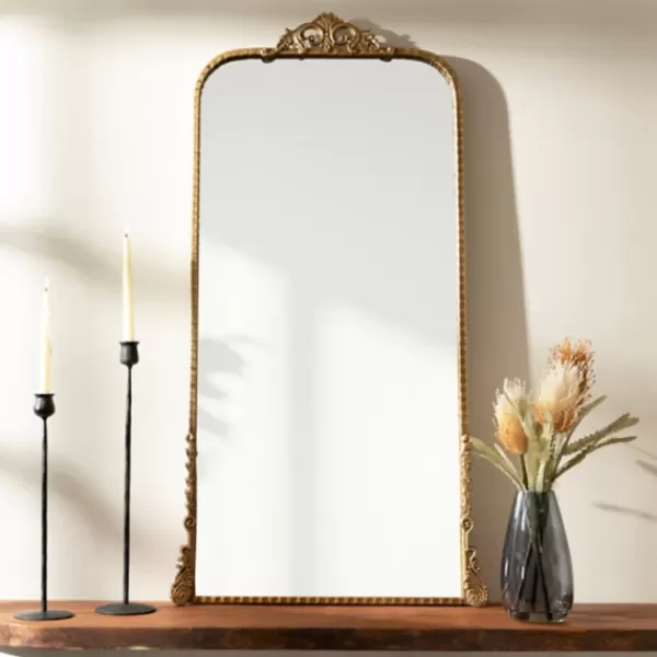 Decorative Mirrors-Kirkland's Home Gold Ornate Carved Large Wall Mirror