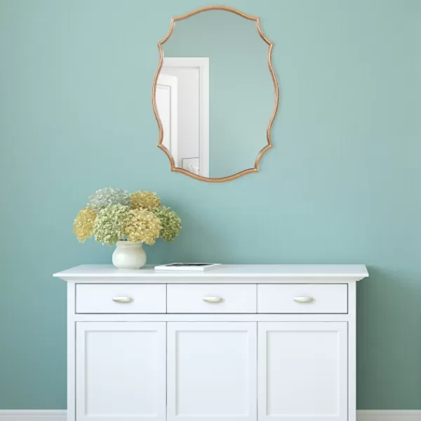 Decorative Mirrors-Kirkland's Home Gold Ornate Scalloped Mirror