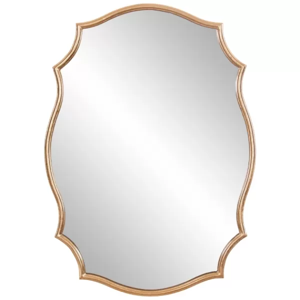 Decorative Mirrors-Kirkland's Home Gold Ornate Scalloped Mirror