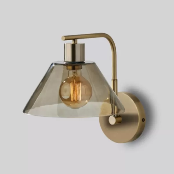 Sconces-Kirkland's Home Gold Smoked Glass Sconce