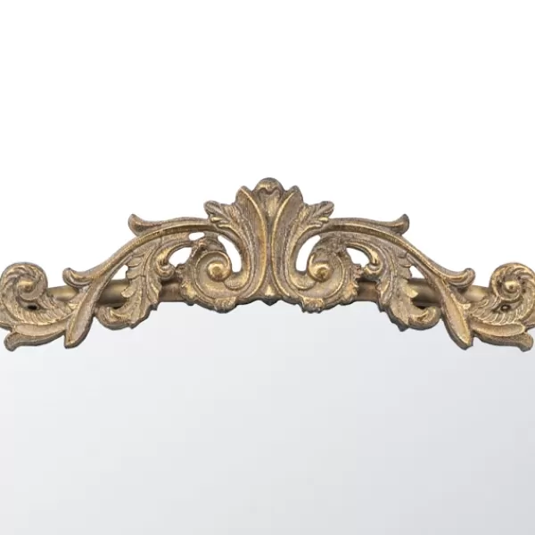 Decorative Mirrors-Kirkland's Home Gold Studded Scroll Arched Mirror, 36 In.