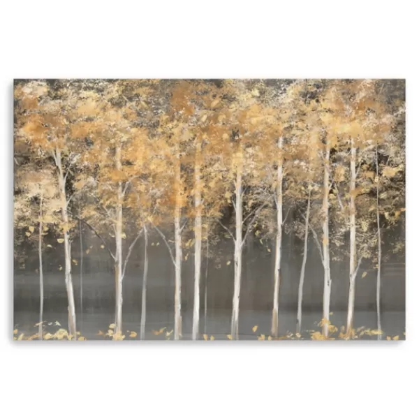 Canvas Art-Kirkland's Home Golden Forest Light Giclee Canvas Art Print Black/Gold