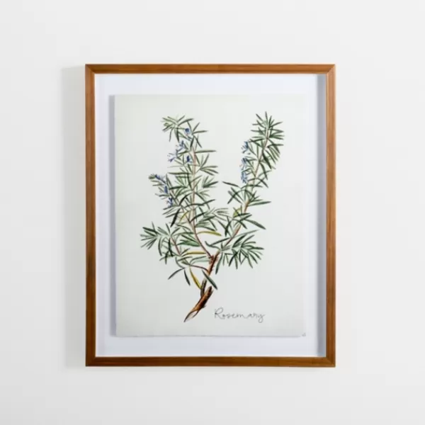 Framed Art-Kirkland's Home Golden Leaves Herbs Rosemary Framed Art Print White/Green