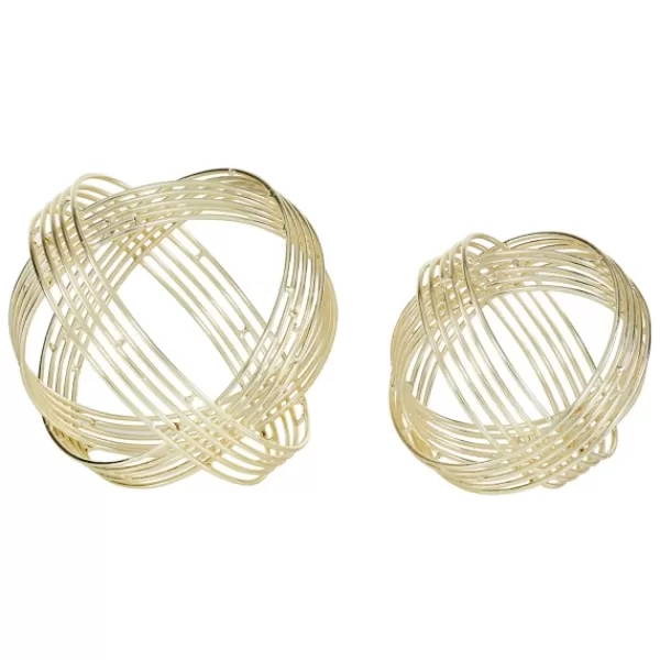 Bowl Filler-Kirkland's Home Golden Minimalist Line Orbs, Set Of 2