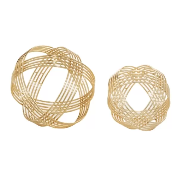 Bowl Filler-Kirkland's Home Golden Minimalist Line Orbs, Set Of 2