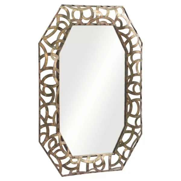 Decorative Mirrors-Kirkland's Home Golden Ringed Octopus Framed Mirror