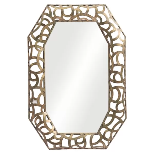 Decorative Mirrors-Kirkland's Home Golden Ringed Octopus Framed Mirror