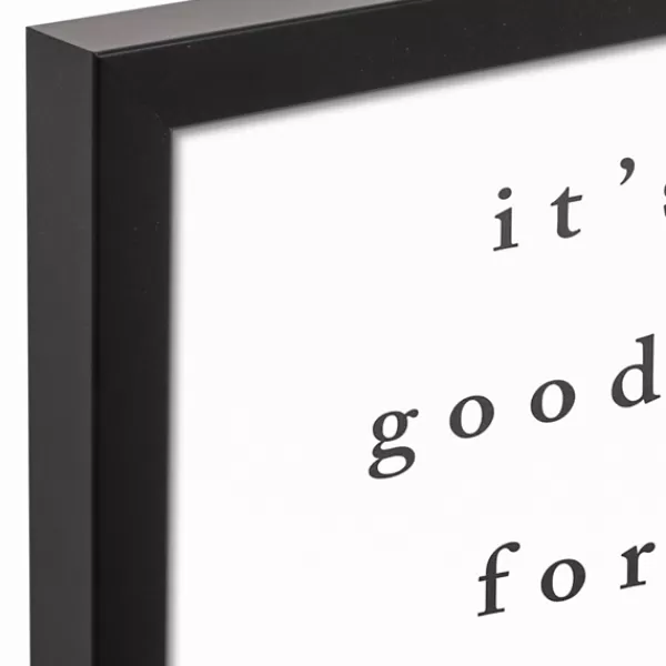 Wall Quotes & Signs-Kirkland's Home Good Day For A Good Day Framed Canvas Wall Plaque White/Black