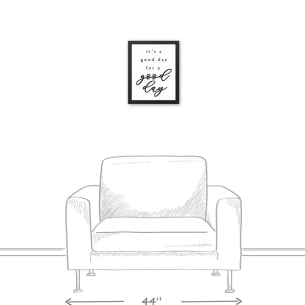 Wall Quotes & Signs-Kirkland's Home Good Day For A Good Day Framed Canvas Wall Plaque White/Black