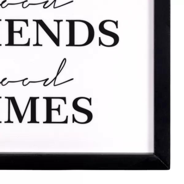 Wall Quotes & Signs-Kirkland's Home Good Food, Good Times Framed Wall Plaque White/Black