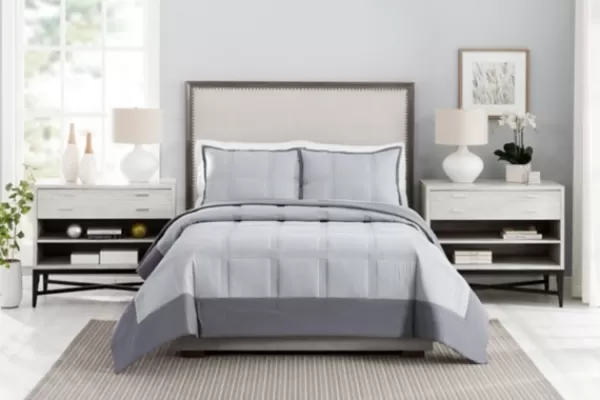 Quilts-Kirkland's Home Graham Full/Queen 3-Pc. Quilt Set Gray