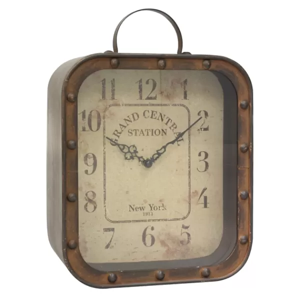 Decorative Accents-Kirkland's Home Grand Central Station Rustic Tabletop Clock