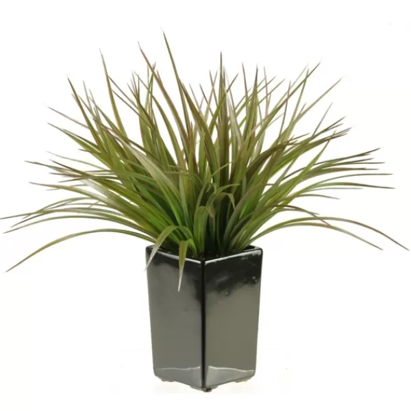 Arrangements & Greenery-Kirkland's Home Grass Arrangement In Black Ceramic Planter Green