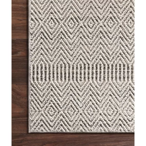 Outdoor Rugs-Kirkland's Home Gray And Bone Zig Zag Outdoor Area Rug, 5X7 Gray/Ivory