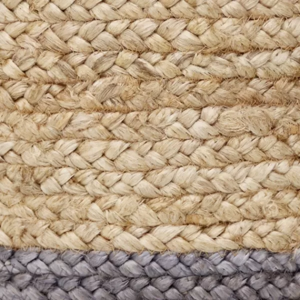 Baskets & Boxes-Kirkland's Home Gray And Tan Woven Jute Basket With Tassel, 19 In. Tan/Gray