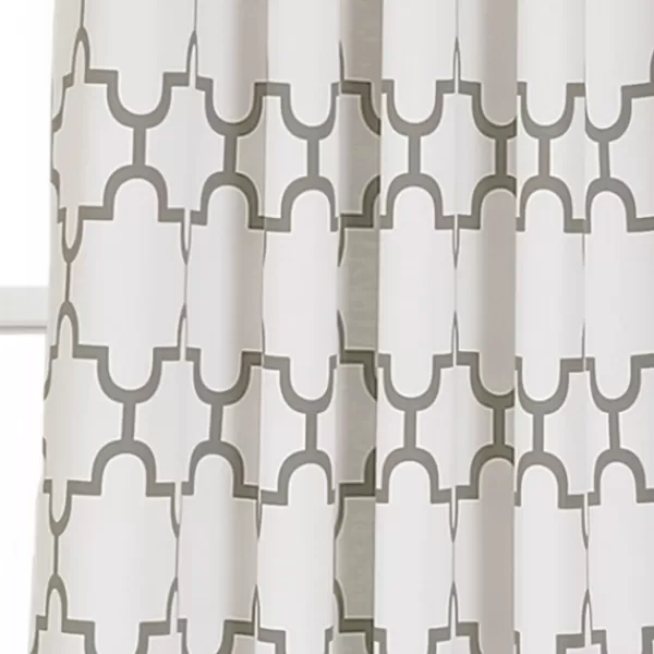 Curtains & Drapes-Kirkland's Home Gray Bella Curtain Panel Set, 84 In. Gray/White