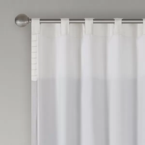 Curtains & Drapes-Kirkland's Home Gray Color Block Striped Curtain Panel, 84 In. Gray/White