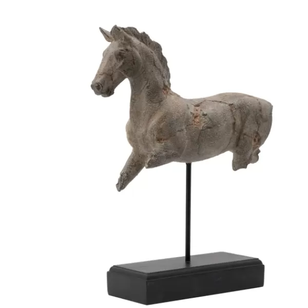 Statues & Figurines-Kirkland's Home Gray Legless Horse Statue Gray/Black