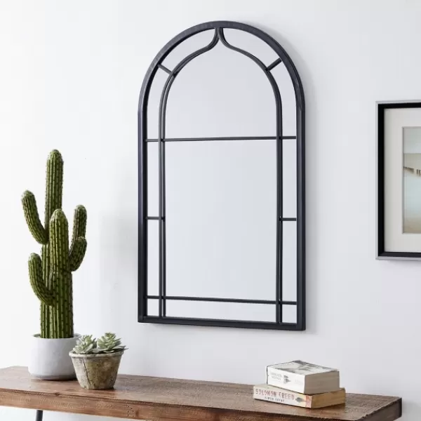 Decorative Mirrors-Kirkland's Home Gray Metal Arched Mirror