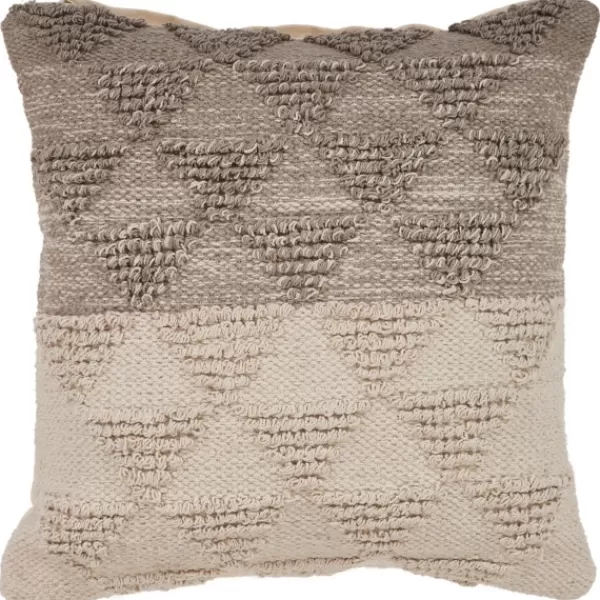 Pillows-Kirkland's Home Gray Textured Gradient Pillow Gray/Tan