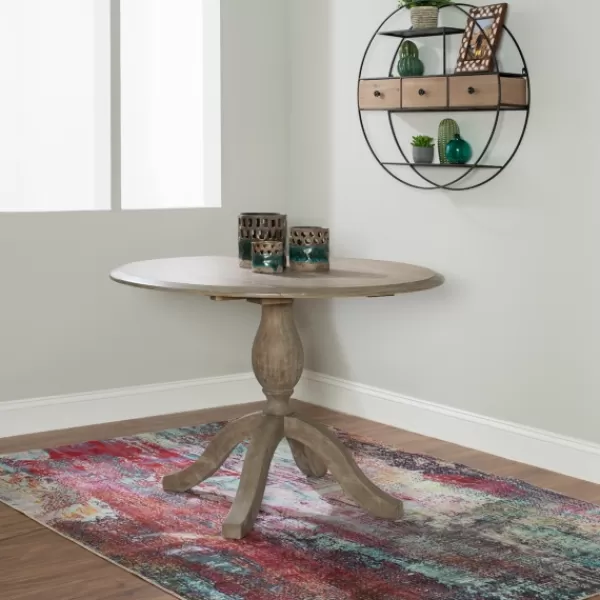 Dining Tables-Kirkland's Home Gray Wash Drop Leaf Dining Table