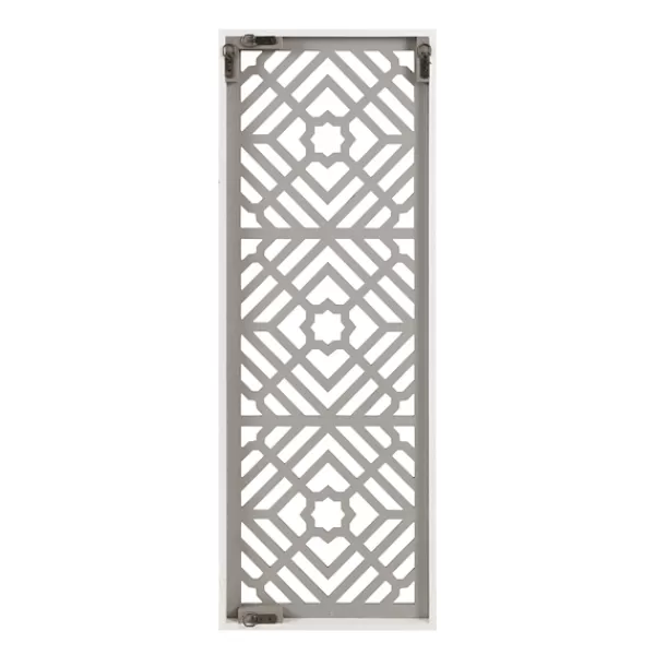 Wall Plaques-Kirkland's Home Gray Washed Wood & White Frame Cut Out Wall Plaque Gray/White