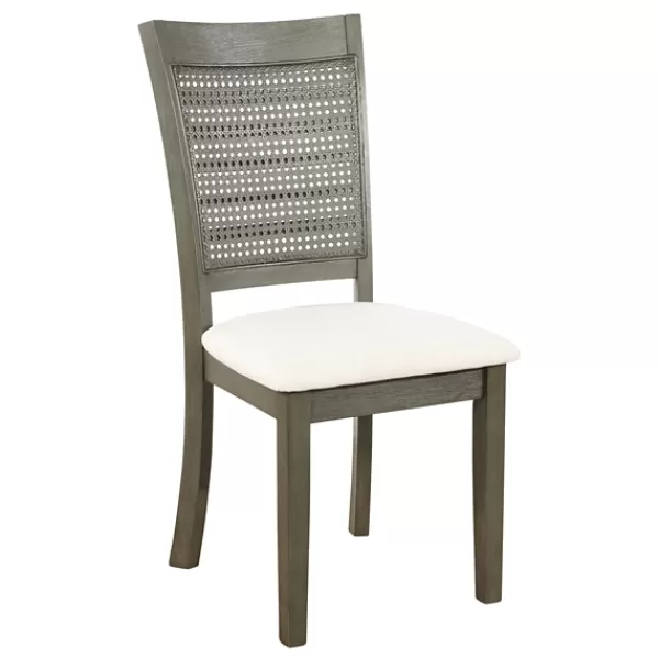 Dining Chairs-Kirkland's Home Gray Wilbur Cane Back Dining Chairs, Set Of 2 Gray/White