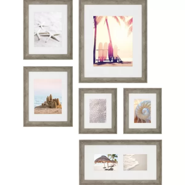 Gallery Wall Frames-Kirkland's Home Gray Wood 6-Pc. Gallery Wall Picture Frame Set