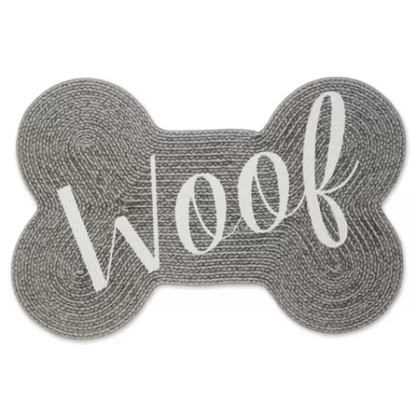 Kitchen & Floor Mats-Kirkland's Home Gray Woof Bone Pet Bowl Mat Gray/White