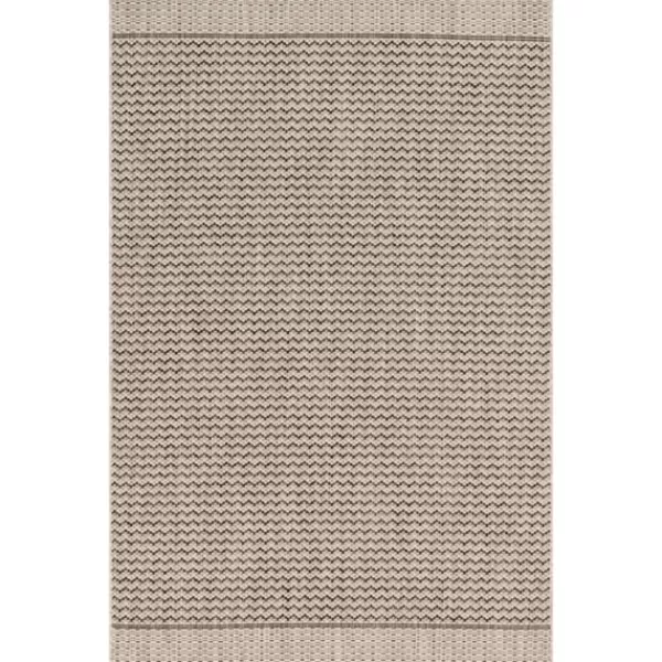 Outdoor Rugs-Kirkland's Home Gray Zig Zag Stripe Outdoor Area Rug, 7X10 Tan/Gray