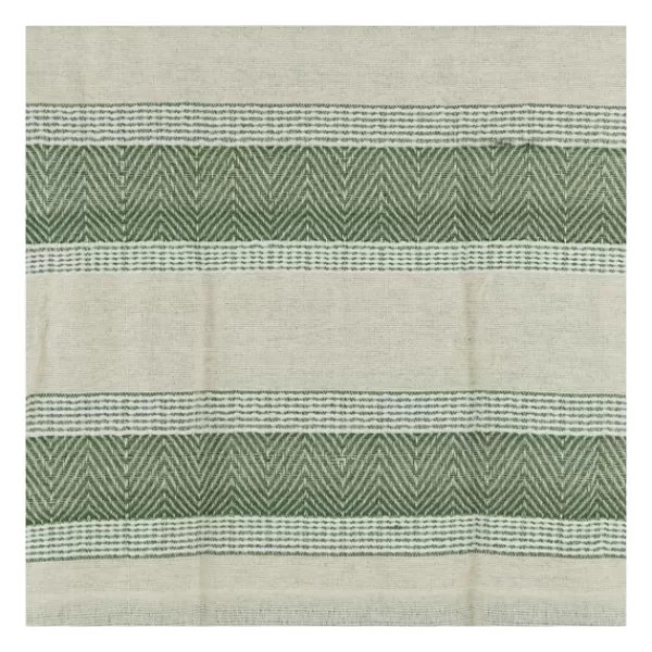Blankets & Throws-Kirkland's Home Green And Natural Colorblock Chevron Throw Green/Tan