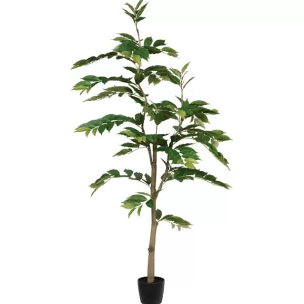 Trees & Topiaries-Kirkland's Home Green Nandina Tree In Black Planter