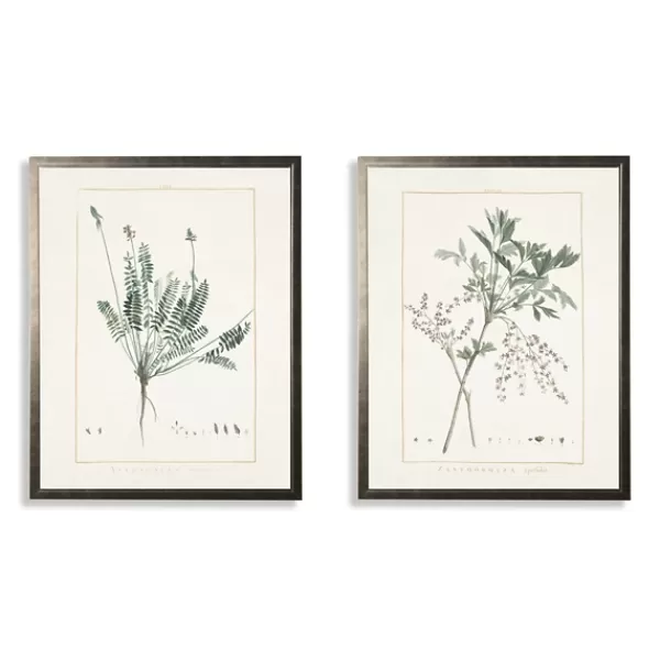 Framed Art-Kirkland's Home Greenery Botanicals I Framed Art Prints, Set Of 2 Ivory/Green