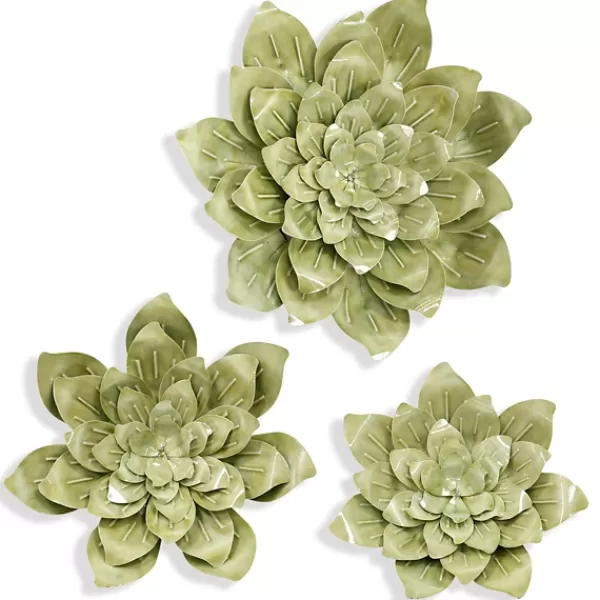 Wall Plaques-Kirkland's Home Growing In Flower Wall Plaques, Set Of 3 Green