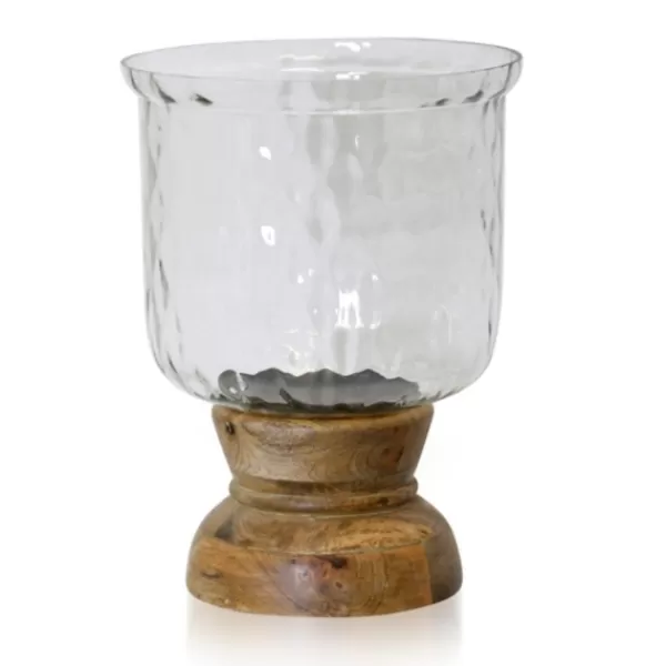 Candle Holders-Kirkland's Home Hammered Glass Globe Candle Holder, 13 In. Brown