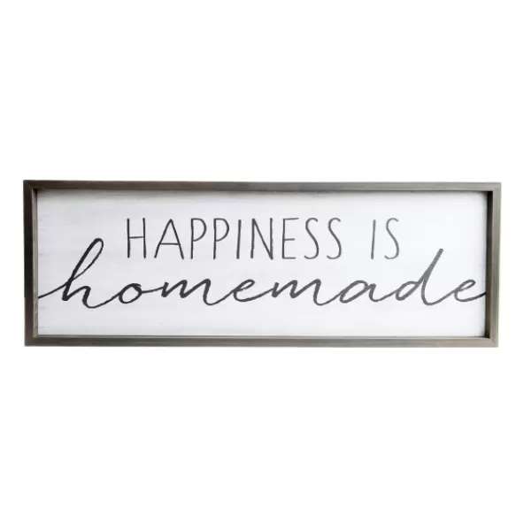 Wall Quotes & Signs-Kirkland's Home Happiness Is Homemade Wood Framed Plaque White