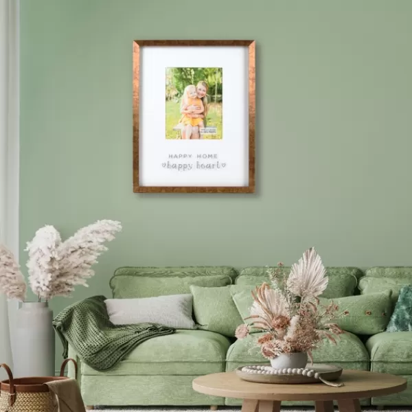 Picture Frames-Kirkland's Home Happy Home Happy Heart Picture Frame, 8X10 White/Gold